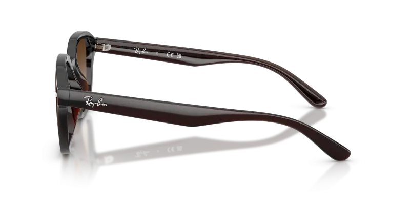 แว่นกันแดด Rayban RB4458D-714/13 714/13 มุมข้าง กรอบใสน้ำตาลเข้มทรงสี่เหลี่ยม