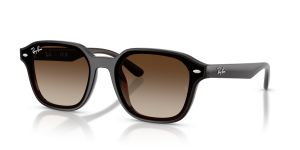 Rayban RB4458D-714/13 714/13 แว่นกันแดดทรงสี่เหลี่ยม XL กรอบน้ำตาลเข้มโปร่งใส เลนส์ไล่ระดับ ยูนิเซ็กซ์