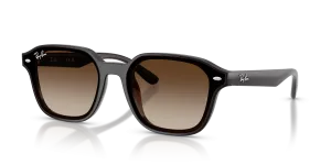Rayban RB4458D-714/13 714/13 แว่นกันแดดทรงสี่เหลี่ยม XL กรอบน้ำตาลเข้มโปร่งใส เลนส์ไล่ระดับ ยูนิเซ็กซ์