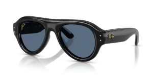 Rayban RB4925-601/80 601/80 แว่นกันแดดทรงนักบิน สีดำเลนส์น้ำเงินเข้ม มี 2 ไซซ์ ยูนิเซ็กซ์