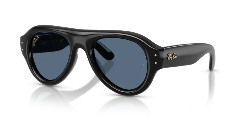 แว่นกันแดด Rayban RB4925-601/80 Black Dark Blue Rayban RB4925-601/80 601/80 แว่นกันแดดทรงนักบิน สีดำเลนส์น้ำเงินเข้ม มี 2 ไซซ์ ยูนิเซ็กซ์