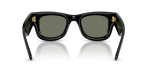 แว่นกันแดด Rayban Wayfarer Puffer RB4940-601/30 Black Green Mirror Rayban RB4940-601/30 601/30 ขาแว่นด้านใน