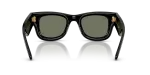 แว่นกันแดด Rayban Wayfarer Puffer RB4940-601/30 Black Green Mirror Rayban RB4940-601/30 601/30 ขาแว่นด้านใน
