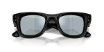 แว่นกันแดด Rayban Wayfarer Puffer RB4940-601/30 Black Green Mirror Rayban RB4940-601/30 601/30 close-up ด้านหน้า