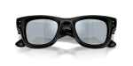 แว่นกันแดด Rayban Wayfarer Puffer RB4940-601/30 Black Green Mirror Rayban RB4940-601/30 601/30 close-up ด้านหน้า