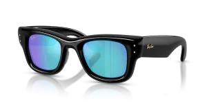 Rayban RB4940 601/55 แว่นกันแดดกรอบดำเลนส์มิเรอร์น้ำเงินเขียวอ่อน ยูนิเซ็กซ์