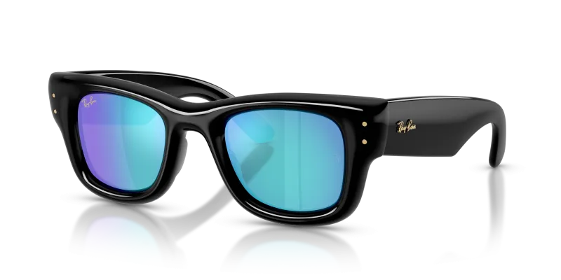 Rayban RB4940 601/55 แว่นกันแดดกรอบดำเลนส์มิเรอร์น้ำเงินเขียวอ่อน ยูนิเซ็กซ์