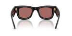 แว่นกันแดด Rayban Wayfarer Puffer RB4940-601/69 Black Dark Violet Rayban RB4940 601/69 ขาแว่นด้านใน