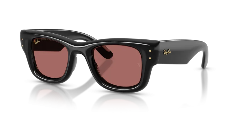 แว่นกันแดด Rayban Wayfarer Puffer RB4940-601/69 Black Dark Violet Rayban RB4940 601/69 แว่นกันแดดกรอบดำเลนส์สีม่วงเข้ม ยูนิเซ็กซ์