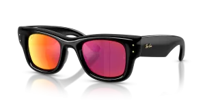 Rayban RB4940 601/6Q แว่นกันแดดกรอบดำเลนส์มิเรอร์ส้มน้ำตาล ยูนิเซ็กซ์