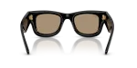 แว่นกันแดด Rayban Wayfarer Puffer RB4940-601/7J Black Rose Gold Mirror Dark Brown Rayban RB4940 601/7J ขาแว่นด้านใน