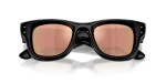 แว่นกันแดด Rayban Wayfarer Puffer RB4940-601/7J Black Rose Gold Mirror Dark Brown Rayban RB4940 601/7J close-up ด้านหน้า