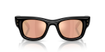 แว่นกันแดด Rayban Wayfarer Puffer RB4940-601/7J Black Rose Gold Mirror Dark Brown Rayban RB4940 601/7J ด้านหน้า