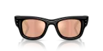 แว่นกันแดด Rayban Wayfarer Puffer RB4940-601/7J Black Rose Gold Mirror Dark Brown Rayban RB4940 601/7J ด้านหน้า