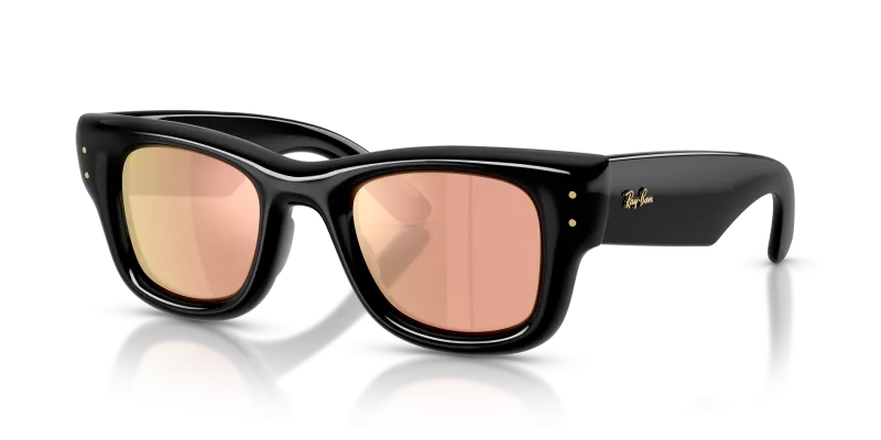 แว่นกันแดด Rayban Wayfarer Puffer RB4940-601/7J Black Rose Gold Mirror Dark Brown Rayban RB4940 601/7J แว่นกันแดดกรอบดำเลนส์มิเรอร์โรสโกลด์น้ำตาลเข้ม ยูนิเซ็กซ์