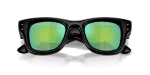 แว่นกันแดด Rayban Wayfarer Puffer RB4940-601/8N Black Green Mirror Rayban RB4940 601/8N close-up ด้านหน้า