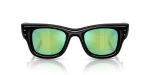 แว่นกันแดด Rayban Wayfarer Puffer RB4940-601/8N Black Green Mirror Rayban RB4940 601/8N ด้านหน้า