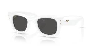 Rayban RB4940 671/87 แว่นกันแดดกรอบขาวเลนส์ดำสนิท ยูนิเซ็กซ์