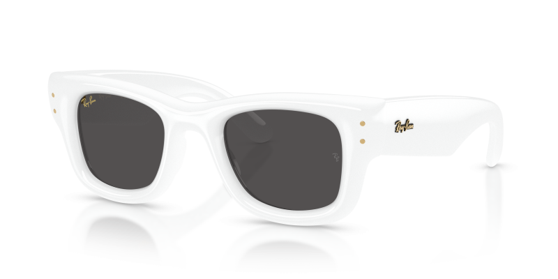 Rayban RB4940 671/87 แว่นกันแดดกรอบขาวเลนส์ดำสนิท ยูนิเซ็กซ์