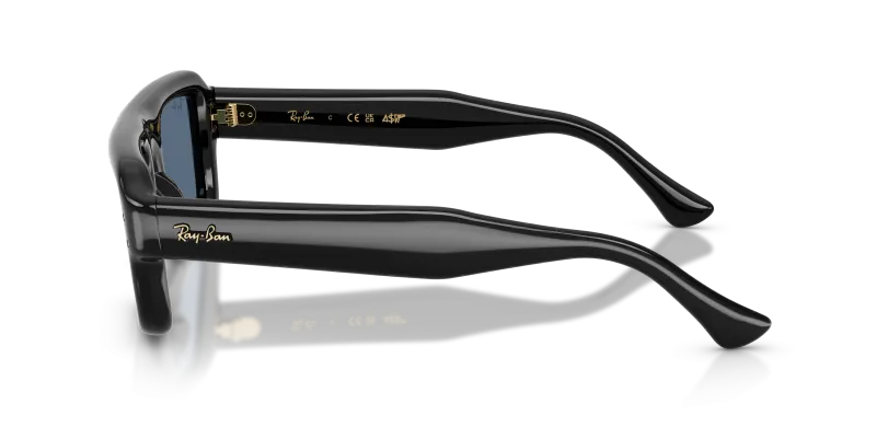 แว่นกันแดด Rayban RB4954-601/80 601/80 มุมข้าง ทรงนักบินไซซ์ใหญ่ เลนส์น้ำเงินเข้ม