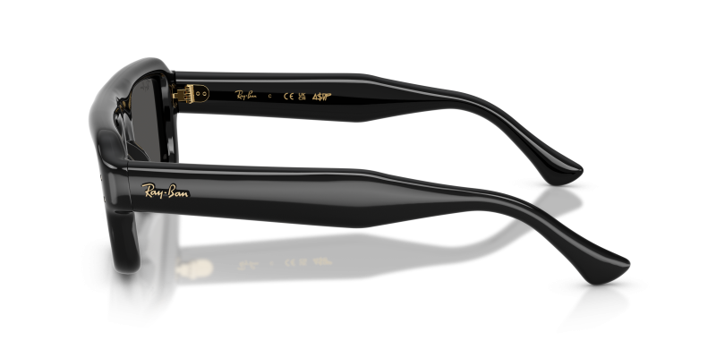 แว่นกันแดด Rayban RB4954-601/87 601/87 มุมข้าง ทรงนักบินไซซ์ใหญ่ เลนส์ดำสนิท