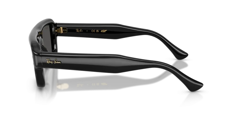 แว่นกันแดด Rayban RB4954-601/87 601/87 มุมข้าง ทรงนักบินไซซ์ใหญ่ เลนส์ดำสนิท