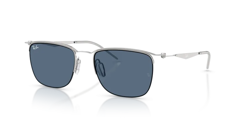 แว่นกันแดด Rayban RB8550-928380 Silver Blue Rayban RB8550 928380 แว่นกันแดดสีเงินเลนส์น้ำเงิน ทุกเพศ