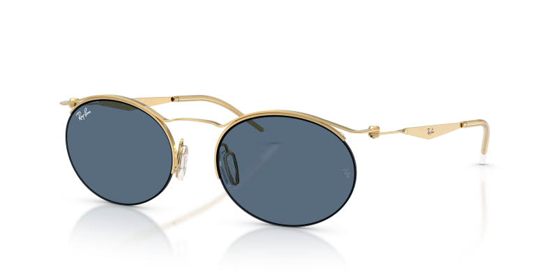 แว่นกันแดด Rayban RB8551-928480 Arista Blue Rayban RB8551 928480 แว่นกันแดดสีทอง Arista เลนส์น้ำเงิน ทุกเพศ