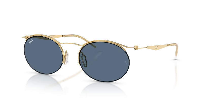 แว่นกันแดด Rayban RB8551-928480 Arista Blue Rayban RB8551 928480 แว่นกันแดดสีทอง Arista เลนส์น้ำเงิน ทุกเพศ
