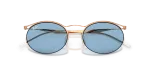 แว่นกันแดด Rayban RB8551-928572 Rose Gold Light Blue Rayban RB8551 928572 close-up ด้านหน้า
