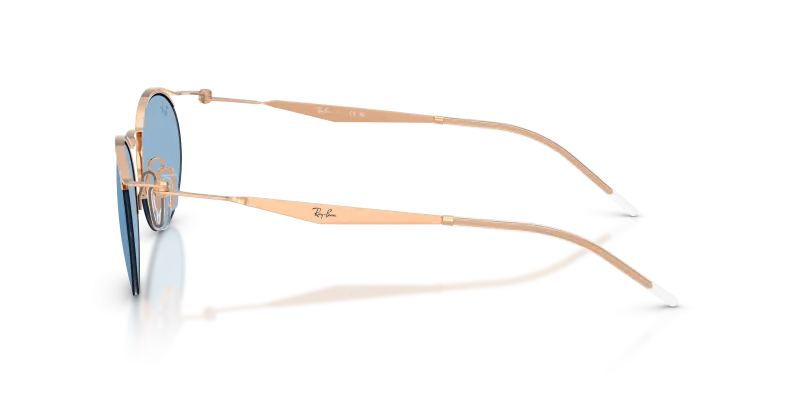 แว่นกันแดด Rayban RB8551 928572 มุมข้าง ทรงวงรีโทนทองกุหลาบพาสเทล