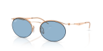 Rayban RB8551 928572 แว่นกันแดดสีทองกุหลาบเลนส์ฟ้าอ่อน ทุกเพศ