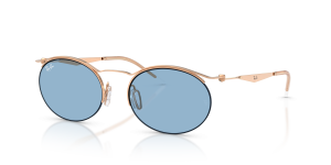 Rayban RB8551 928572 แว่นกันแดดสีทองกุหลาบเลนส์ฟ้าอ่อน ทุกเพศ