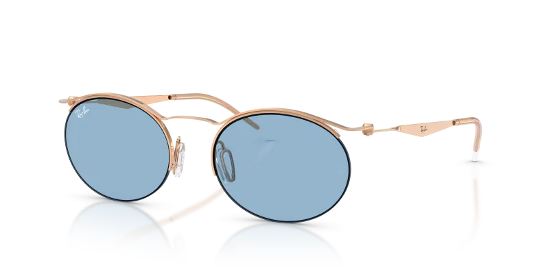 แว่นกันแดด Rayban RB8551-928572 Rose Gold Light Blue Rayban RB8551 928572 แว่นกันแดดสีทองกุหลาบเลนส์ฟ้าอ่อน ทุกเพศ