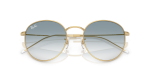 แว่นกันแดด Rayban Round Reverse RBR0103S-001/79 Arista Clear Blue Gradient Rayban RBR0103S 001/79 close-up ด้านหน้า