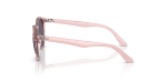แว่นกันแดด Rayban RJ9064S-72181A มุมข้าง ขาแว่นสีชมพูโปร่งใส