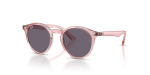 แว่นกันแดด Rayban RJ9064S-72181A มุมเฉียง สีชมพูโปร่งใส สำหรับเด็กทุกเพศ