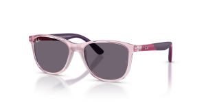 Rayban RJ9077SF 72311A แว่นกันแดดสีชมพูโปร่งใสเลนส์ม่วง สำหรับเด็ก