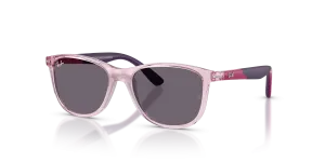 Rayban RJ9077SF 72311A แว่นกันแดดสีชมพูโปร่งใสเลนส์ม่วง สำหรับเด็ก