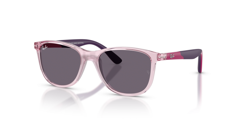 แว่นกันแดด Rayban Junior Disney Zootopia RJ9077SF-72311A Transparent Pink Violet Rayban RJ9077SF 72311A แว่นกันแดดสีชมพูโปร่งใสเลนส์ม่วง สำหรับเด็ก