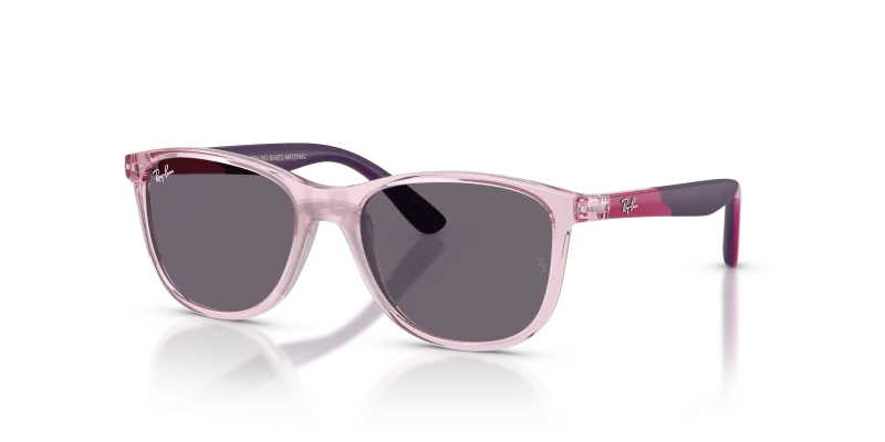 Rayban RJ9077SF 72311A แว่นกันแดดสีชมพูโปร่งใสเลนส์ม่วง สำหรับเด็ก