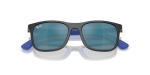 แว่นกันแดด Rayban RJ9084SF-715155 Grey on Rubber Blue Dark Blue Rayban RJ9084SF-715155 715155 close-up ด้านหน้า