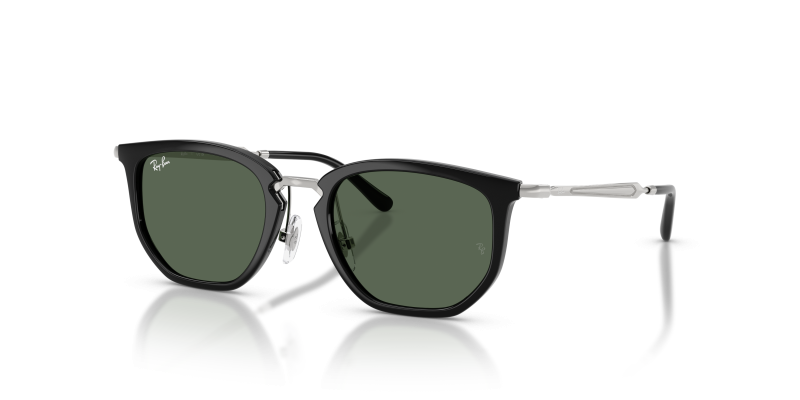 แว่นกันแดด Rayban RJ9085S-100/71 Black Dark Green Rayban RJ9085S 100/71 แว่นกันแดดเด็กทรงเรขาคณิต สีดำเลนส์เขียวเข้ม