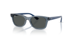 แว่นกันแดด Rayban RJ9086SF-711087 Transparent Blue Dark Grey แว่นกันแดด Rayban RJ9086SF-711087 มุมเฉียง สีน้ำเงินโปร่งใส สำหรับเด็กทุกเพศ