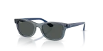 แว่นกันแดด Rayban RJ9086SF-711087 Transparent Blue Dark Grey แว่นกันแดด Rayban RJ9086SF-711087 มุมเฉียง สีน้ำเงินโปร่งใส สำหรับเด็กทุกเพศ