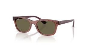 แว่นกันแดด Rayban RJ9086SF-7197/3 มุมเฉียง สีม่วงโปร่งใส สำหรับเด็กทุกเพศ