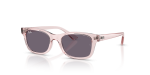 แว่นกันแดด Rayban RJ9086SF-72181A Transparent Pink Violet แว่นกันแดด Rayban RJ9086SF-72181A มุมเฉียง สีชมพูโปร่งใส สำหรับเด็กทุกเพศ