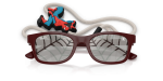 แว่นกันแดด Rayban RJ9086SF-7232AI Dark Red Grey Tampo Triangles แว่นกันแดด Rayban RJ9086SF-7232AI close-up ด้านหน้า