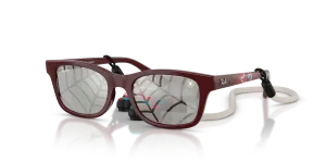 แว่นกันแดด Rayban RJ9086SF-7232AI มุมเฉียง สีแดงเข้ม สำหรับเด็กทุกเพศ