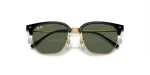 แว่นกันแดด Rayban Junior New Clubmaster RJ9116S-100/71 Black on Gold Dark Green Rayban RJ9116S-100/71 close-up ด้านหน้า